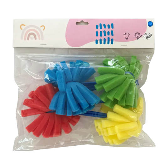 Children DIY Graffiti Sponge Brush Set Drawing Toys Broom Shaped Seal Sponge Brush Art Brush Enlightenment Puzzle Gift TMZ P'tits Explorateurs