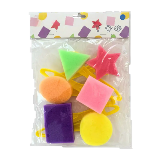 Children DIY Graffiti Sponge Brush Set Drawing Toys Broom Shaped Seal Sponge Brush Art Brush Enlightenment Puzzle Gift TMZ P'tits Explorateurs