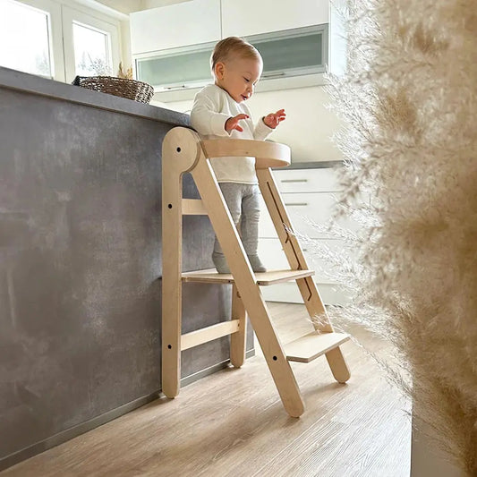 Tour d'Apprentissage Montessori Pliable | Naturelle | Certifiée FSC & CE Jeux Montessori 2 ans MagicArtClub